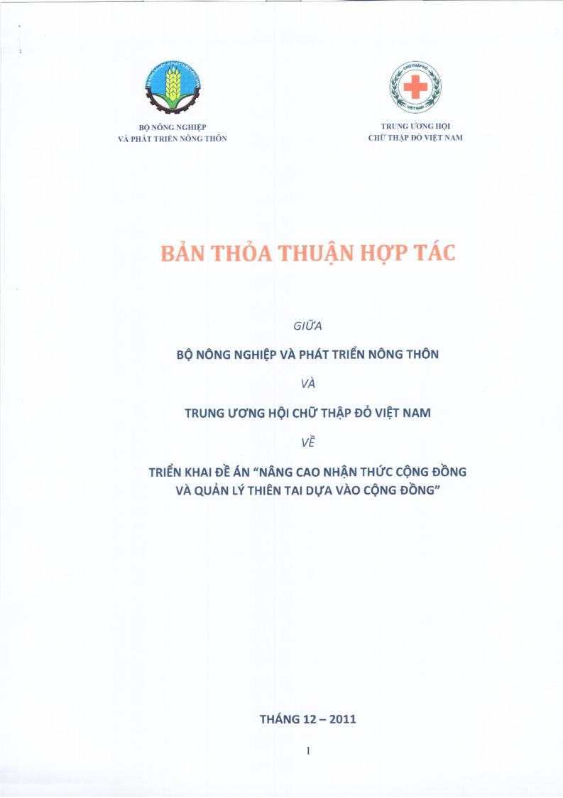 Bản thỏa thuận hợp tác giữa Bộ NN&PTNT và TƯ Hội Chữ thập đỏ VN về triển khai đề án 'Nâng cao nhận thức cộng đồng và quản lý F16878.vip cá cược thể thao, casino, slot game, bắn cá dựa vào cộng đồng".